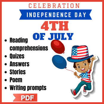 Preview of Independence Day Resources: Reading Comprehensions, Stories  #FSSparklers23