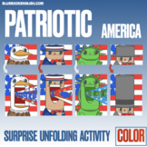 Flag Day Surprise Cards -  American Flag Coloring Display 