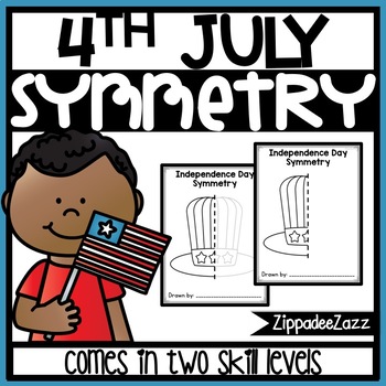 Preview of Independence Day Symmetry Drawing Activity for Art and Math