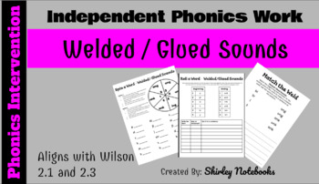 Preview of Independent Activities for Weld/ Glued Sounds - Phonics Intervention