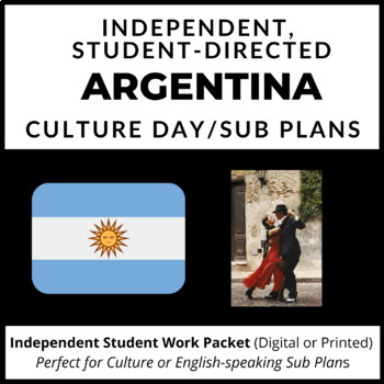 Preview of Independent Argentina Culture Exploration Sub Plan