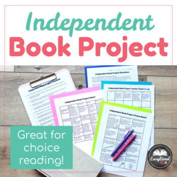 Preview of Independent Book Project Ideas For Any Story - Choice Reading Boards Book Clubs
