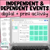 Independent and Dependent Events Digital Print Card Sort -
