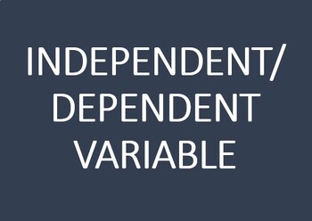 Preview of Independent/Dependent Variable GREAT RESOURCE!!!!!!!!!!