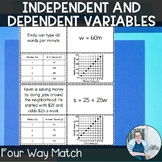 Independent Dependent Variables Four Ways TEKS 6.6a CCSS 6.EE.9
