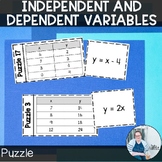 Independent Dependent Variables Puzzles TEKS 6.6a CCSS 6.E
