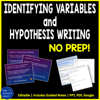 Preview of Scientific Method Independent and Dependent Variables and Hypothesis Writing