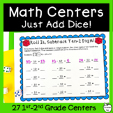 Math Centers 1st Grade No Prep - Math Dice Games Fun - Rol