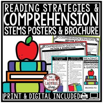 Preview of Independent Guided Reading Notebook, Comprehension Strategies Skills Posters