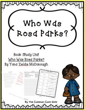 Preview of Comprehension Questions/Literacy Activities: Who Was Rosa Parks? No Prep