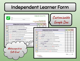 Independent Learner Form - Customizable