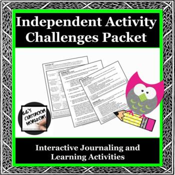 Preview of Independent Learning Activity Challenges Packet - Extra Credit Options