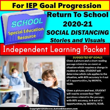 Preview of Independent Learning Packet for Special Education - Back To School Procedures
