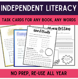 Independent Elementary Literacy Bundle! Reading Task Cards