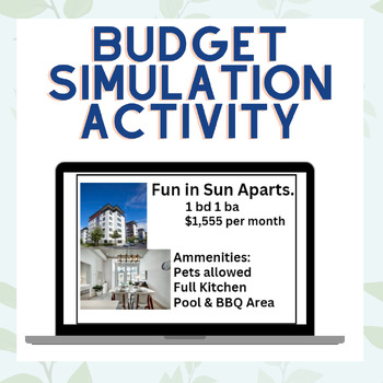 Preview of Independent Living Budgeting Simulation Activity