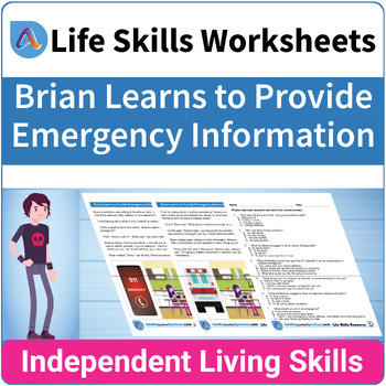 Preview of Independent Living Skills SPED Worksheet - How to Provide Emergency Information