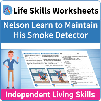 Preview of Autism Reading Comprehension SPED Worksheet - Learn to Maintain a Smoke Detector