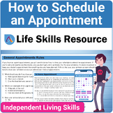 Independent Living Skills SPED Activity - How to Schedule 