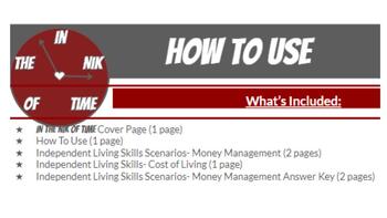 Preview of Independent Living Skills Scenarios- Money Management and Cost of Living