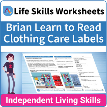 Preview of Independent Living Skills SPED Worksheet - Learns to Read Clothing Care Labels
