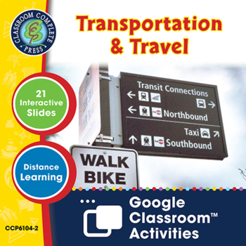 Preview of Independent Living: Transportation & Travel - Google Slides Gr. 9-12+ (SPED)