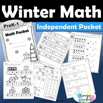 Preview of Independent Math Packet: K-1 Winter