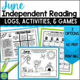June Reading Activities & Reading Log Bingo 3rd 4th 5th Gr
