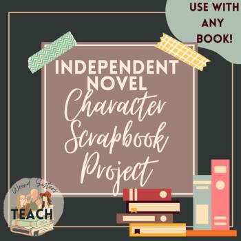 Preview of Independent Novel Character Scrapbook Project