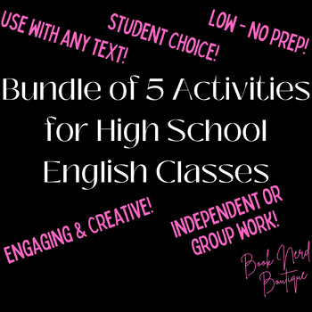 Preview of Bundle of Generic High School English Activities for Any Novel!