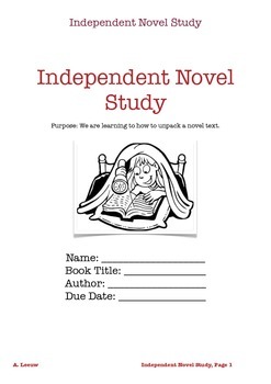 Preview of Independent Novel Study