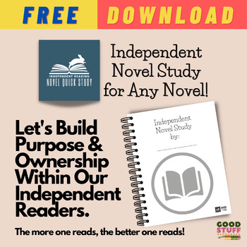 Preview of Independent Novel Study For Any Novel | FREE Download
