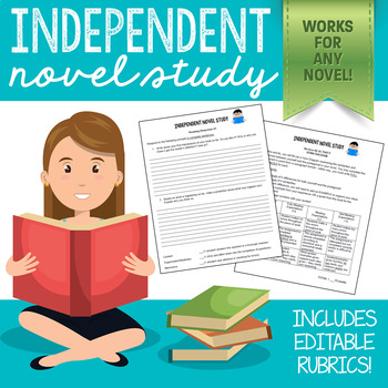Preview of Independent Novel Study NO-PREP (for ANY book or novel and a variety of levels)