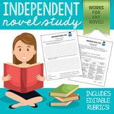 Independent Novel Study NO-PREP (for ANY book or novel and