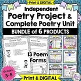 Poetry Project and Poetry Writing Unit Elementary BUNDLE 6