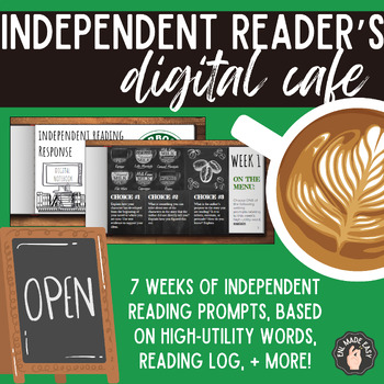 Preview of Independent Reader's Cafe Digital Notebook ELA English Slides