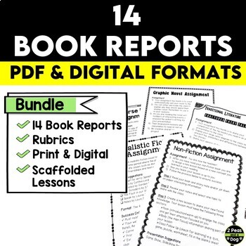 Preview of Independent Reading: 14 Book Report Bundle