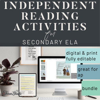 Preview of Independent Reading Activities for High School Students + Classroom Posters