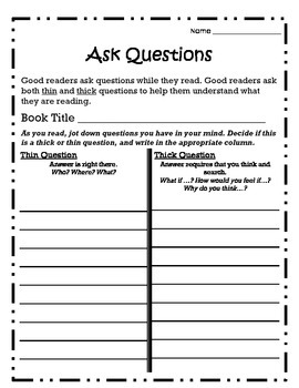 Independent Reading: Ask Questions by Mann-made Teaching Materials