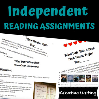Preview of Independent Reading Book Assignments- Digital Work Online