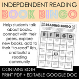 Independent Reading Book Bingo Activity - Connect Readers 