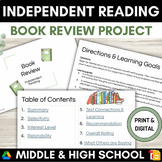 Independent Reading Book Review Project | Writing Prompts 