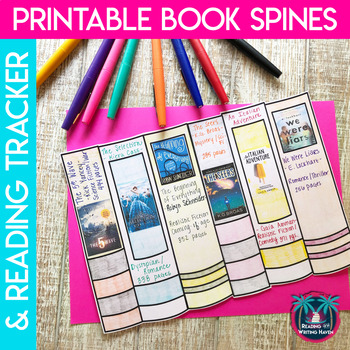 Preview of Independent Reading Printable Book Spines and Reading Tracker for Accountability