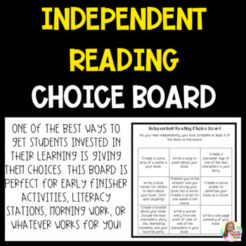 Preview of Independent Reading Choice Board