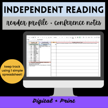 Preview of Independent Reading Conference Log + Tracker | Google Sheet