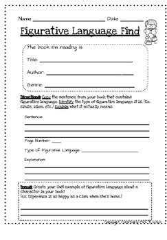 language figurative independent reading find subject activities