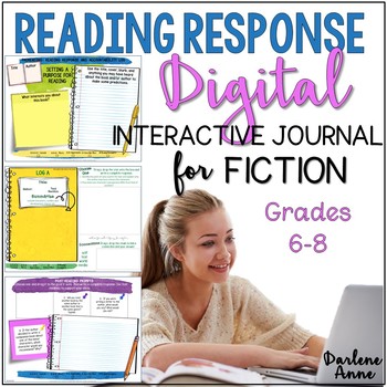 Preview of Independent Reading Journal for Fiction PRINT & DIGITAL 