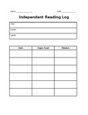 Independent Reading Log