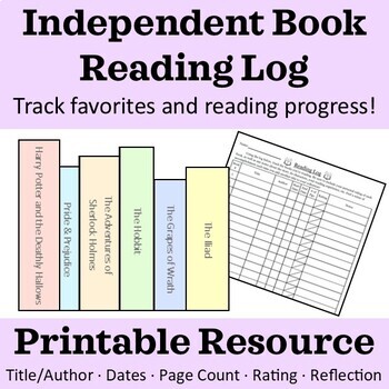 Summer Reading Log Template, Resource