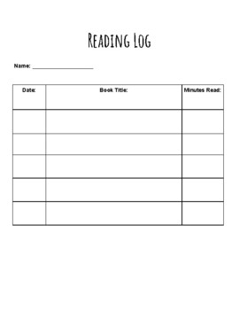 Independent Reading Log by Keeping it Simple in Second | TPT