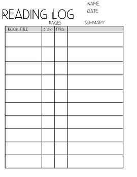 Independent Reading Log by Teachinginyourtwentie's | TPT